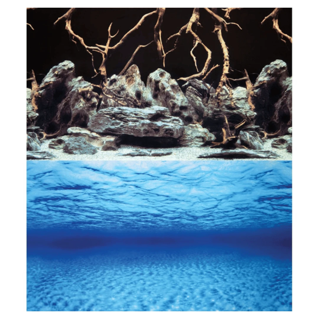 Aqua One Background Sea View Rock & Wood 60cm 3 Aqua One Background Sea View Rock & Wood 60cm