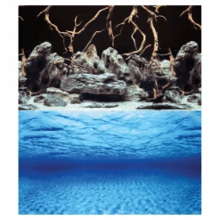 Aqua One Background Sea View Rock & Wood 48cm