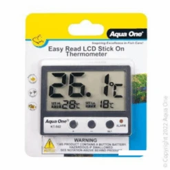 Aqua One Easy Read LCD Stick On Aquarium Thermometer