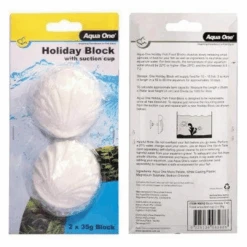 Aqua One Holiday Block 2 Pack (2 X 35g) W/Suction Cups