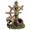 Aqua One Twin Barrel With Ship Wheel 13 X 10 X 17cm -Nick and Pet Needs Aqua One Twin Barrel With Ship Wheel 13 x 10 x 17cm