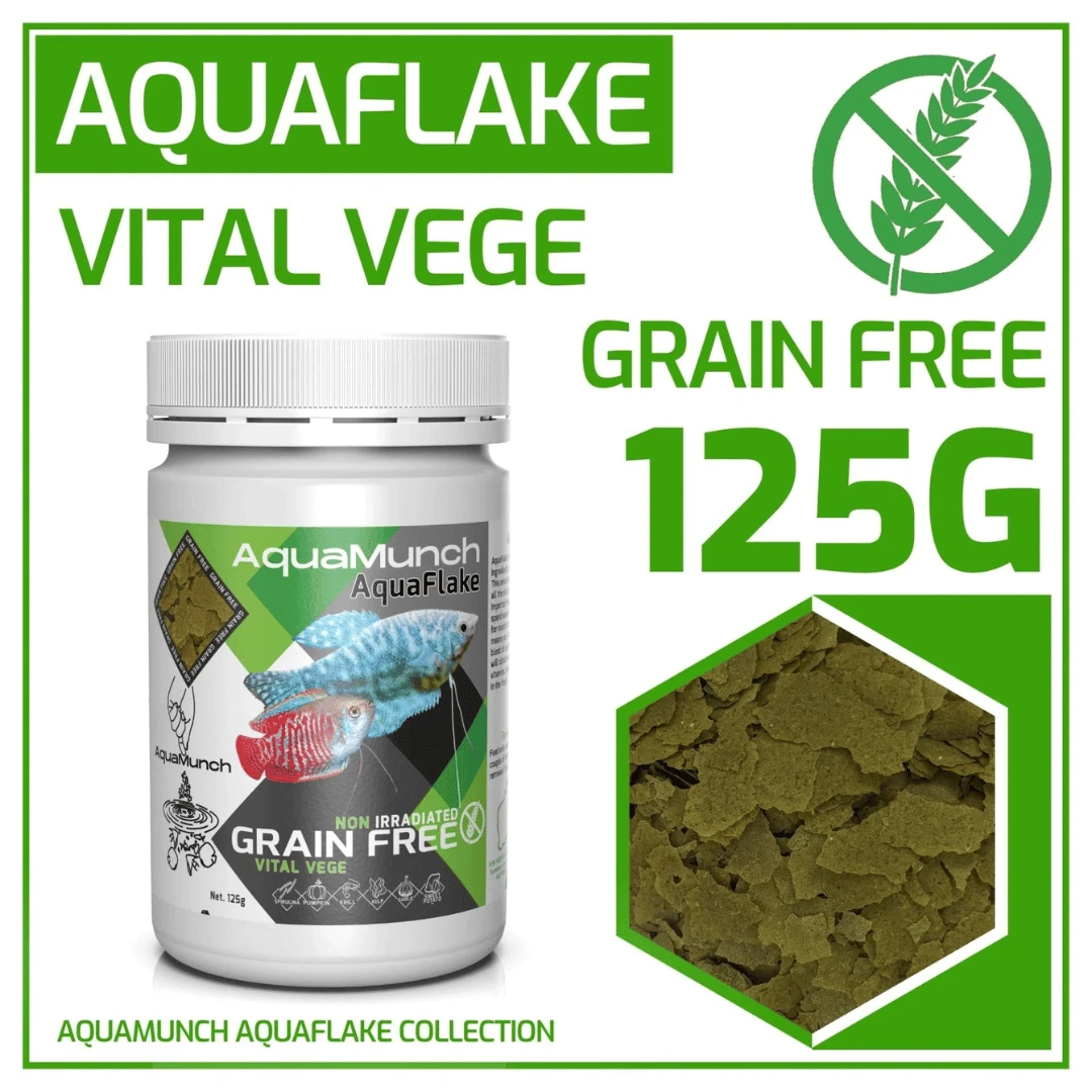 AquaMunch AquaFlake Vital Vege Flake 125g 3 AquaMunch AquaFlake Vital Vege Flake 125g