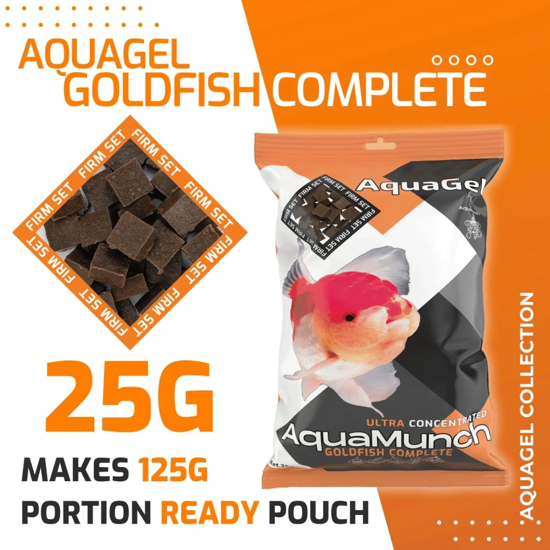 AquaMunch AquaGel Goldfish Complete 25g Ready Portion 3 AquaMunch AquaGel Goldfish Complete 25g Ready Portion