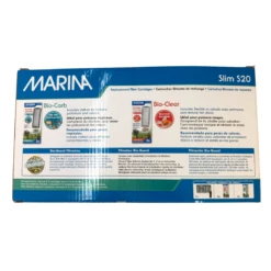 Marina Hang-On Power Filter Slim S20 -Nick and Pet Needs Hang On Power Filter Slim – S20 – Marina Packaging Back