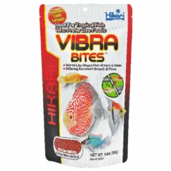 Hikari Vibra Bites Bloodworm Shaped Colour Enhancing Tropical Fish Food 280g