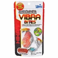 Hikari Vibra Bites Bloodworm Shaped Colour Enhancing Tropical Fish Food 35g